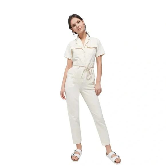 BDG Pants - BDG Lizzy Coverall Jumpsuit Ivory Size M